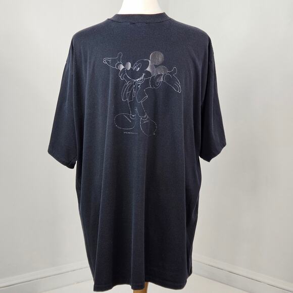 VTG Jostens Mickey Mouse Disney Black T-Shirt Tee | Adult One Size Big and Tall - Picture 2 of 16